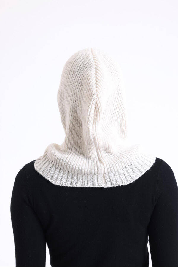 T-crazy Knitwear Balaclava Ribbed Knit Hooded Beanie, Hijab Beanie, Knit Hat, Balaclava - 8