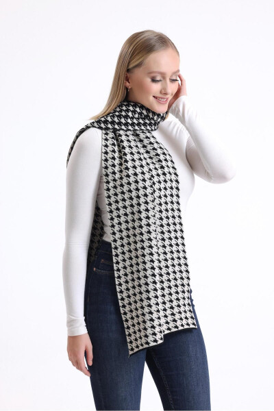 T-crazy Knitwear Herringbone Pattern Knit Scarf - 6