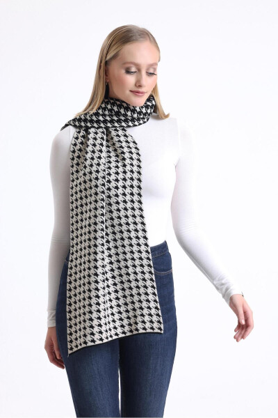 T-crazy Knitwear Herringbone Pattern Knit Scarf - 7