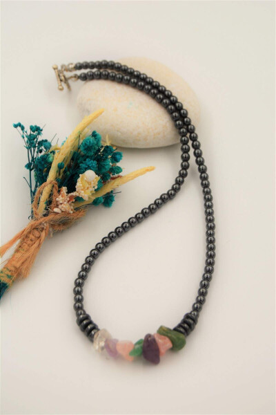 T Lock Healing Necklace, Crafted with Beloved Stones - 2