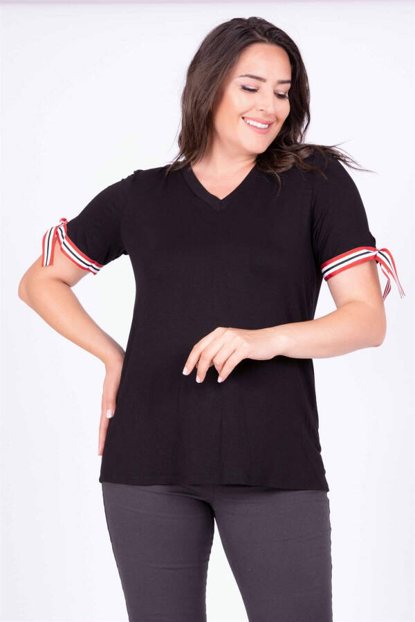 T-shirt with Band Sleeves - 1