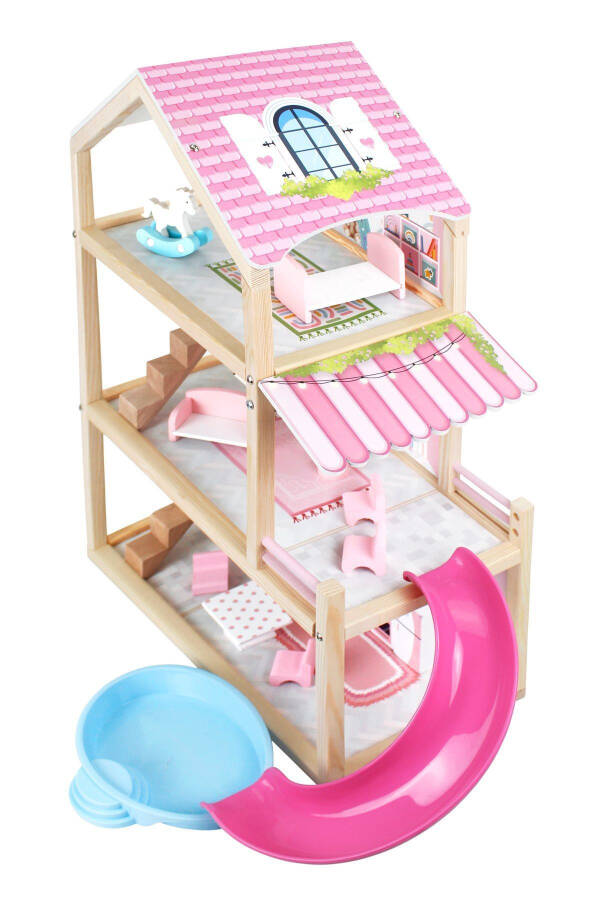 T2010 Wooden Slide Play House - 11