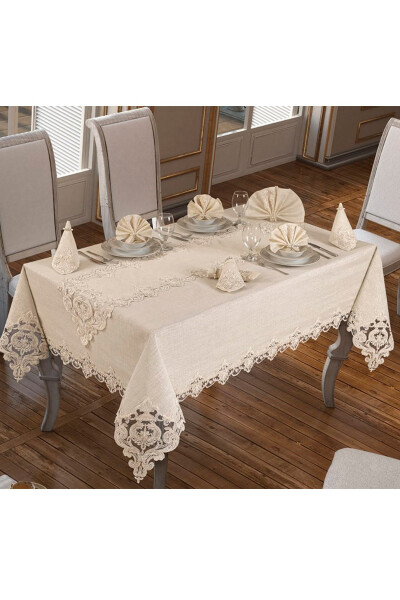 Tablecloth 26 Pieces Cream - 5