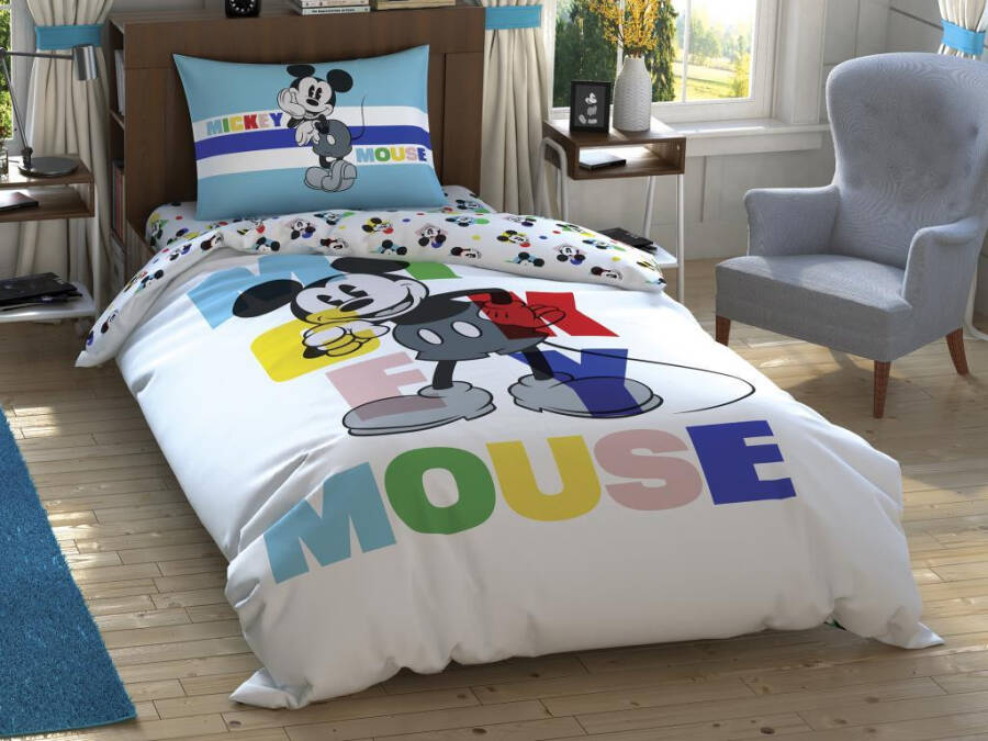 Taç Licensed Disney Mickey Colour Face Single Duvet Set - 3