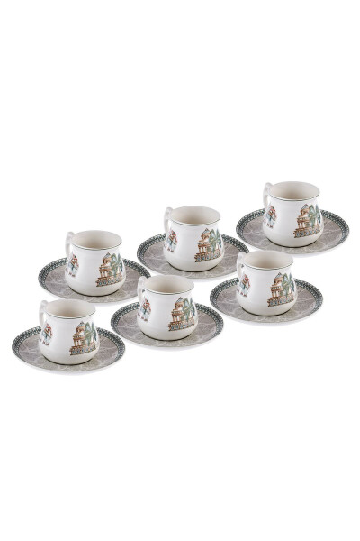 Tac Mahal 6-Piece Porcelain Coffee Cup Set - 3