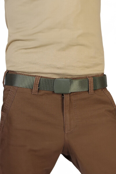 Tactical Style Fabric Belt with Plastic Buckle - 9