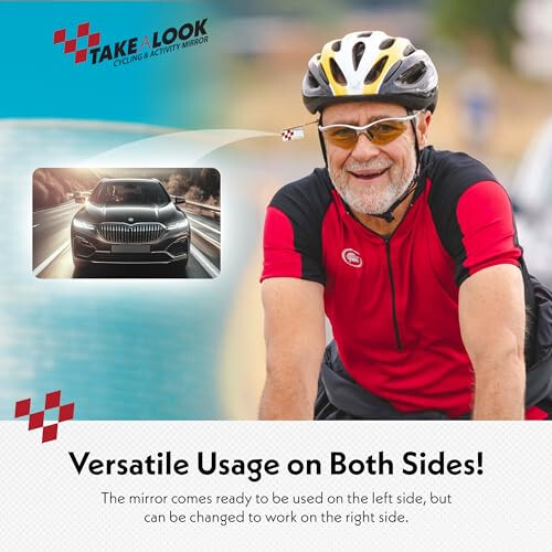 Take A Look Active Compact Activity Mirror for Sunglasses or Bike Helmet Visors Rear View Mirror for Cycling and Other Outdoor Activities - 8