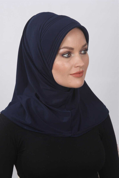 Takmatik Ready Shawl Navy Blue - 1