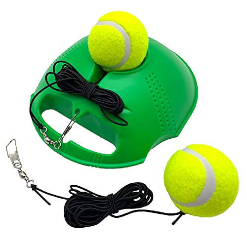 TaktZeit Tennis Trainer Rebound Baseboard Self Tennis Training Equipment Tennis Practice Rebounder with 2 String Tennis Balls - 1