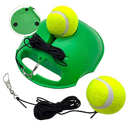 TaktZeit Tennis Trainer Rebound Baseboard Self Tennis Training Equipment Tennis Practice Rebounder with 2 String Tennis Balls - 6