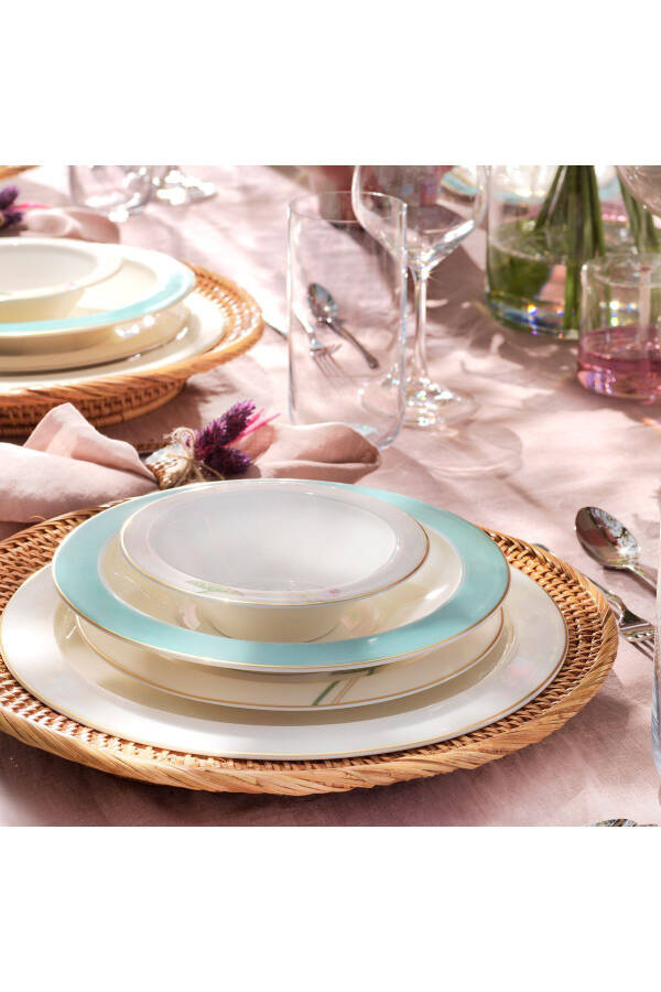 Talisman Belle Dinner Set 60 Pieces - Aqua Green - 3