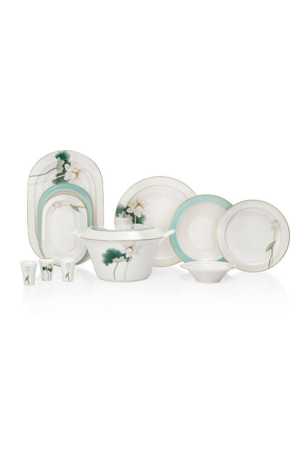 Talisman Belle Dinner Set 60 Pieces - Aqua Green - 7