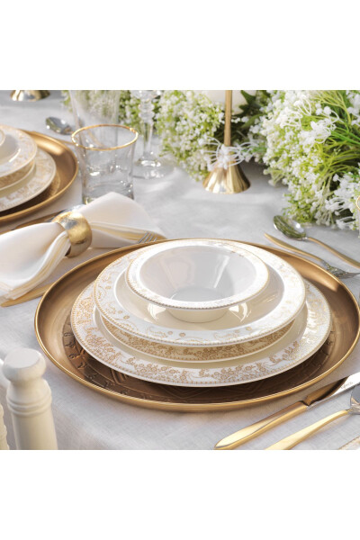 Talisman Bloomfest Dinner Set 60 Pieces - Gold - 3