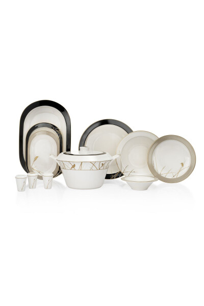 Talisman Dinner Set 60 Pieces Black - 8