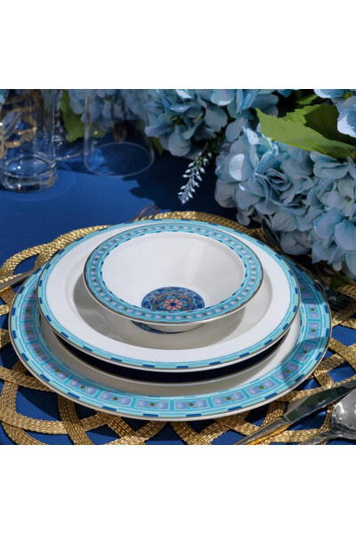 Talisman Sapphire Dinner Set 60 Pieces - Turquoise - 1