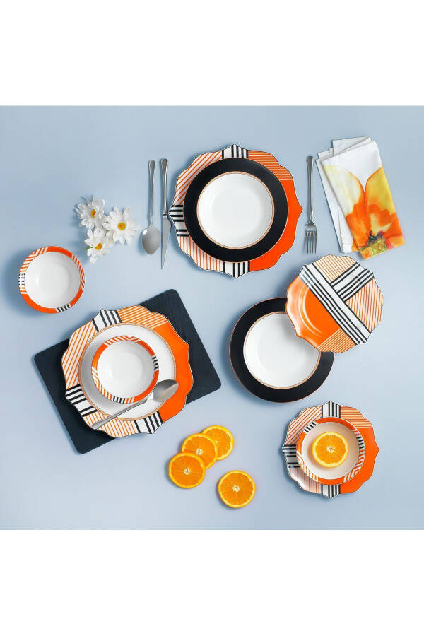 Talya Dinner Set 24 Pieces Orange - 1