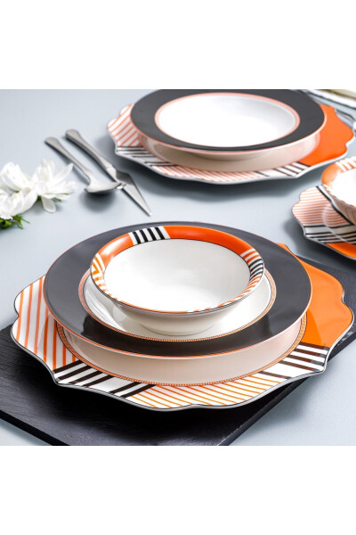 Talya Dinner Set 24 Pieces Orange - 3