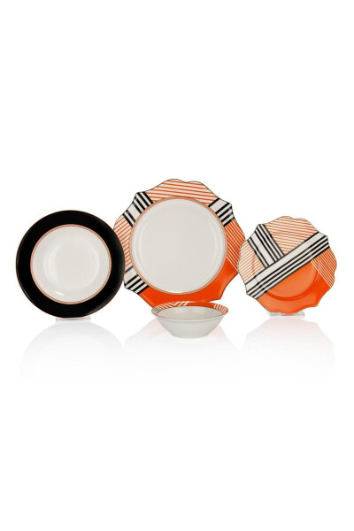 Talya Dinner Set 24 Pieces Orange - 6