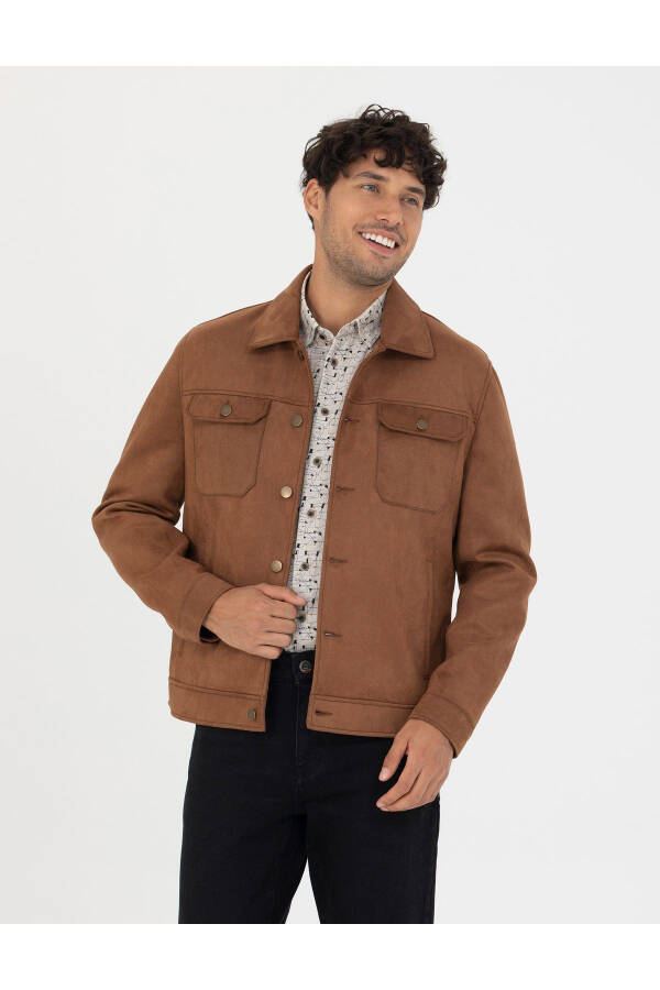 Tan Leather Jacket 50280297-880 - 3