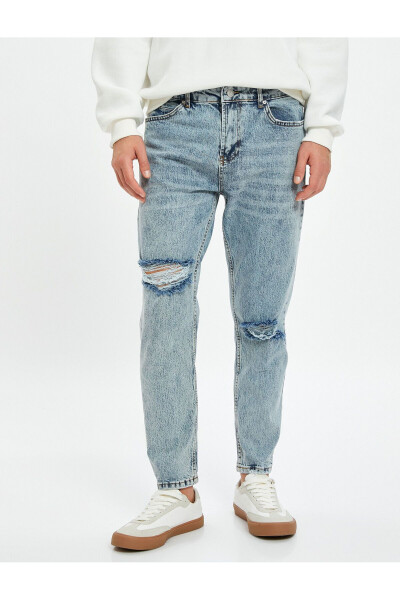 Tapered Fit Jean Pants with Pockets - Joe Jean - 3