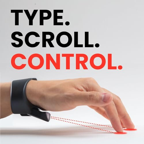 TAPWITHUS TapXR - Wrist Worn Keyboard, AirMouse & Controller for VR, AR, MR, Tablets, PC, Laptops, Smartwatch, Smartphones, TVs & Projectors. - 3