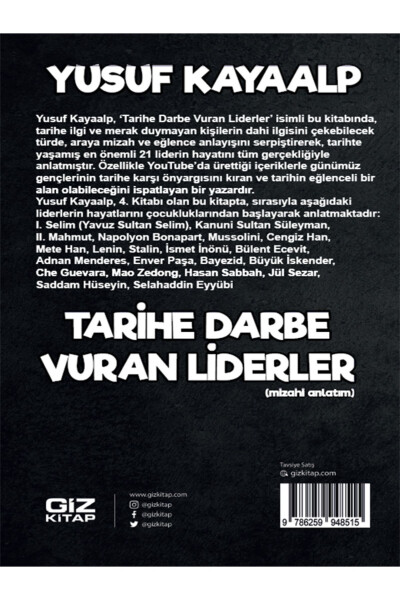 Tarihe Darbe Vuran Liderler / Yusuf Kayaalp / Giz Kitap / 9786259948515 - 2