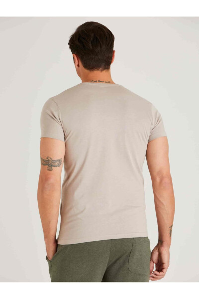 Taş Erkek Slim Fit Düz V Yaka Tshirt - 3