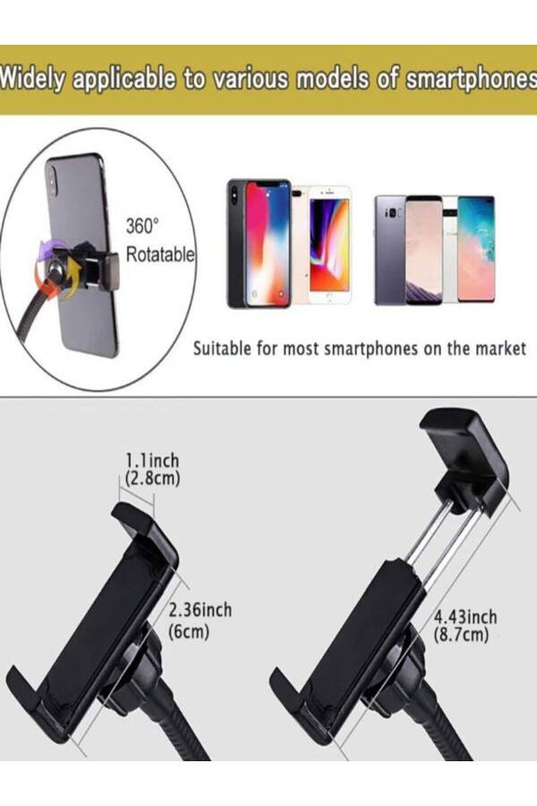 Taşınabilir Led Işıklı Tablet&Telefon Tutucu Tripod Mini Halka Youtuber Tiktok Makyaj Işığı Mandal - 4