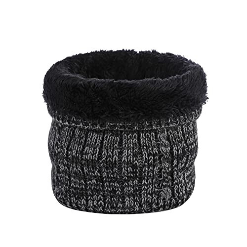 Tazhmily Winter Scarf Neck Warmer Gaiter - Men Women Cold Weather Knit Warm Fleece Ski Tube Circle Scarves Windproof Gift - 8