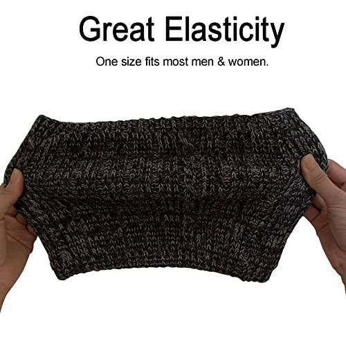 Tazhmily Winter Scarf Neck Warmer Gaiter - Men Women Cold Weather Knit Warm Fleece Ski Tube Circle Scarves Windproof Gift - 13