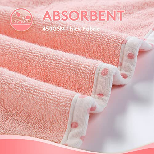 TBEZY Baby Hooded Towel with Unique Animal Design Ultra Soft Thick Cotton Bath Towel for Newborn (Bunny) - 3