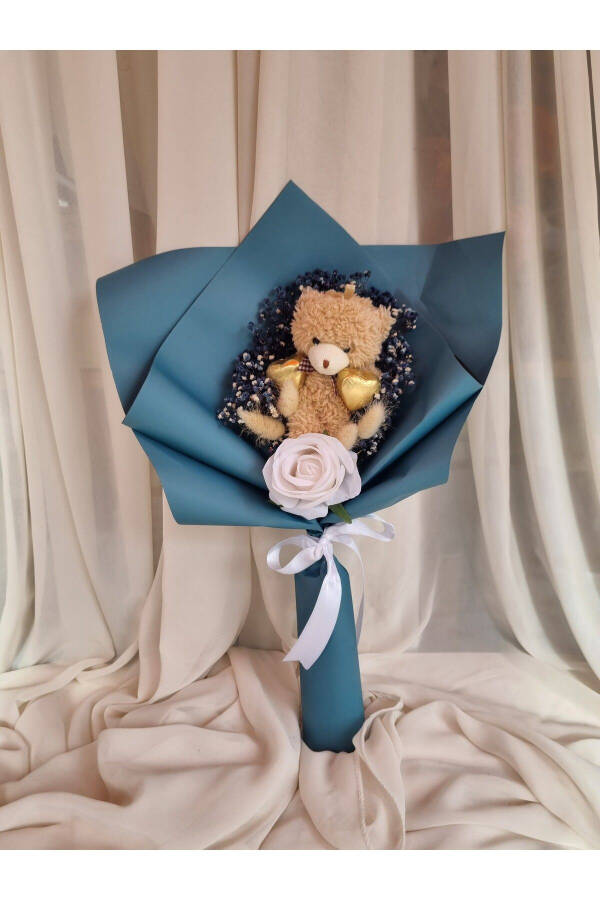 Teddy Bear Bouquet Chocolate Gift for Boyfriend, Gift for Lover/Friend/Birthday - 3