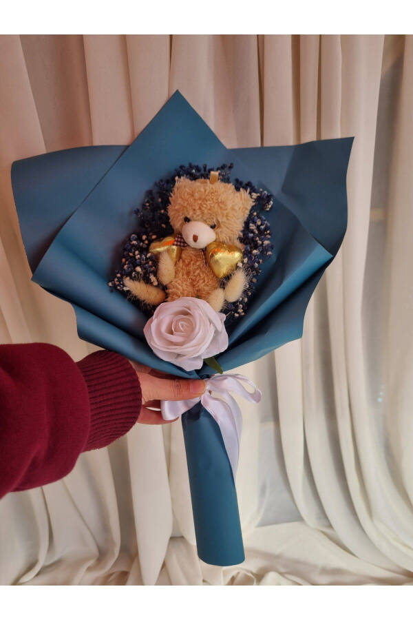 Teddy Bear Bouquet Chocolate Gift for Boyfriend, Gift for Lover/Friend/Birthday - 4