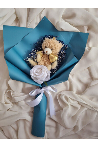 Teddy Bear Bouquet Chocolate Gift for Boyfriend, Gift for Lover/Friend/Birthday - 5