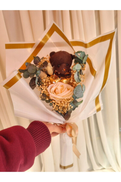 Teddy Bear Bouquet Chocolate Gift for Boyfriend/Gift for Friend/Birthday Gift - 6