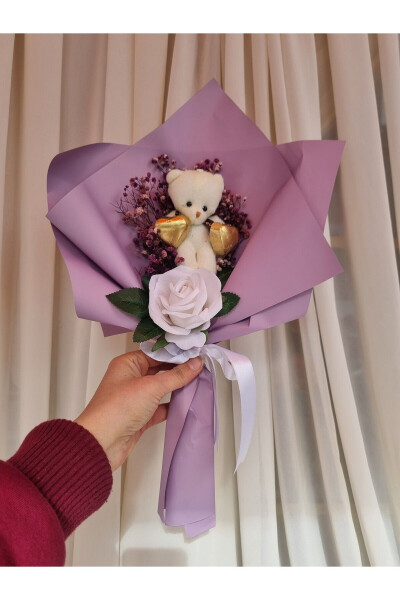 Teddy Bear Bouquet of Chocolate for Loved Ones - 1