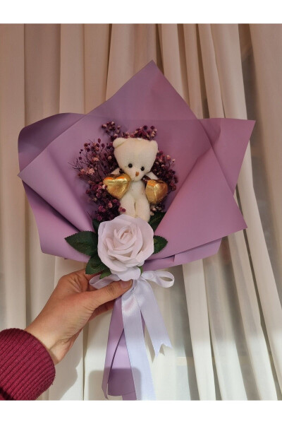 Teddy Bear Bouquet of Chocolate for Loved Ones - 4