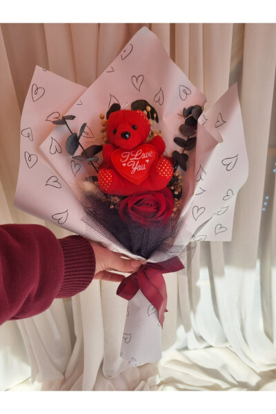 Teddy Bear Bouquet of Chocolate Gift for Lover/Friend/Birthday - 2