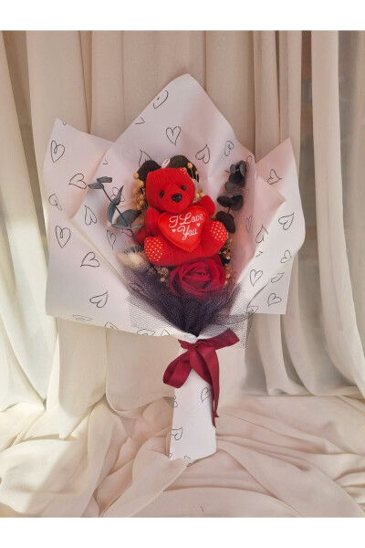 Teddy Bear Bouquet of Chocolate Gift for Lover/Friend/Birthday - 5