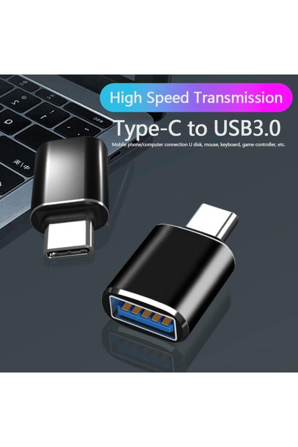 Telefonlarga flesh xotira ulash uchun Type C Usb 3.1 OTG Metal Adapter - 6