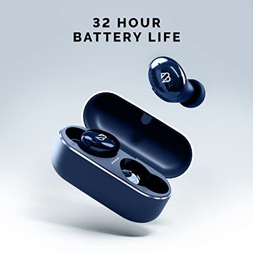 Tempo 30 Wireless Earbuds for Small Ears with Premium Sound, Comfortable Bluetooth Ear Buds for Women and Men, Blue Earphones for Small Ear Canals with Mic, IPX7 Sweatproof, Long Battery, Loud Bass - 11