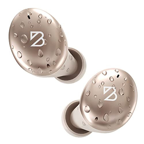 Tempo 30 Wireless Earbuds for Small Ears with Premium Sound, Comfortable Bluetooth Ear Buds for Women and Men, Gold Earphones for Small Ear Canals with Mic, IPX7 Sweatproof, Long Battery, Loud Bass - 1