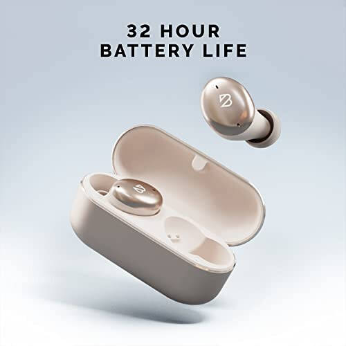 Tempo 30 Wireless Earbuds for Small Ears with Premium Sound, Comfortable Bluetooth Ear Buds for Women and Men, Gold Earphones for Small Ear Canals with Mic, IPX7 Sweatproof, Long Battery, Loud Bass - 11