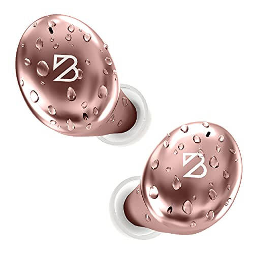 Tempo 30 Wireless Earbuds for Small Ears with Premium Sound, Comfortable Bluetooth Ear Buds for Women and Men, Rose Gold Pink Earphones for Small Ear Canals with Mic, Sweatproof, Long Battery, Bass - 7