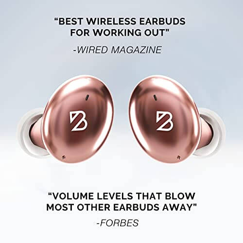 Tempo 30 Wireless Earbuds for Small Ears with Premium Sound, Comfortable Bluetooth Ear Buds for Women and Men, Rose Gold Pink Earphones for Small Ear Canals with Mic, Sweatproof, Long Battery, Bass - 9