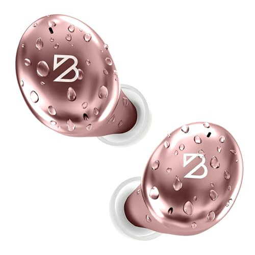 Tempo 30 Wireless Earbuds for Small Ears with Premium Sound, Comfortable Bluetooth Ear Buds for Women and Men, Rose Gold Pink Earphones for Small Ear Canals with Mic, Sweatproof, Long Battery, Bass - 1