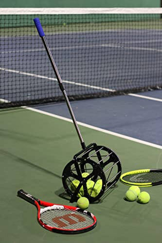 Tenis Antrenörleri ve Oyuncuları, Okullar ve Kulüpler İçin Tenis Topu Sepeti, Tenis Kortu Ekipmanı/Aksesuarı (55 Top Kapasiteli Tekerlekli Yuvarlanma) - 4