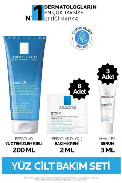 Tеri Parvarish To'plami: Effaclar Tozalovchi Jeli 200ML & Effaclar Duo+ Namlovchi Krem 8x2ML & Hyalu B5 Serum 3x3ML - 3