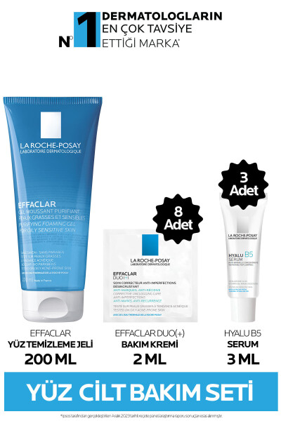 Tеri Parvarish To'plami: Effaclar Tozalovchi Jeli 200ML & Effaclar Duo+ Namlovchi Krem 8x2ML & Hyalu B5 Serum 3x3ML - 4