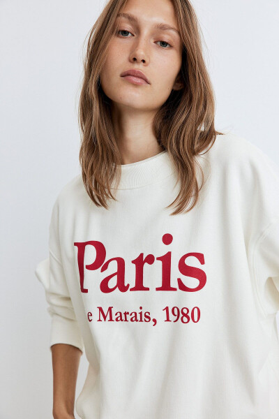 Text print sweatshirt - 1